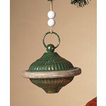 Gerson Metal Bell Ornament Green