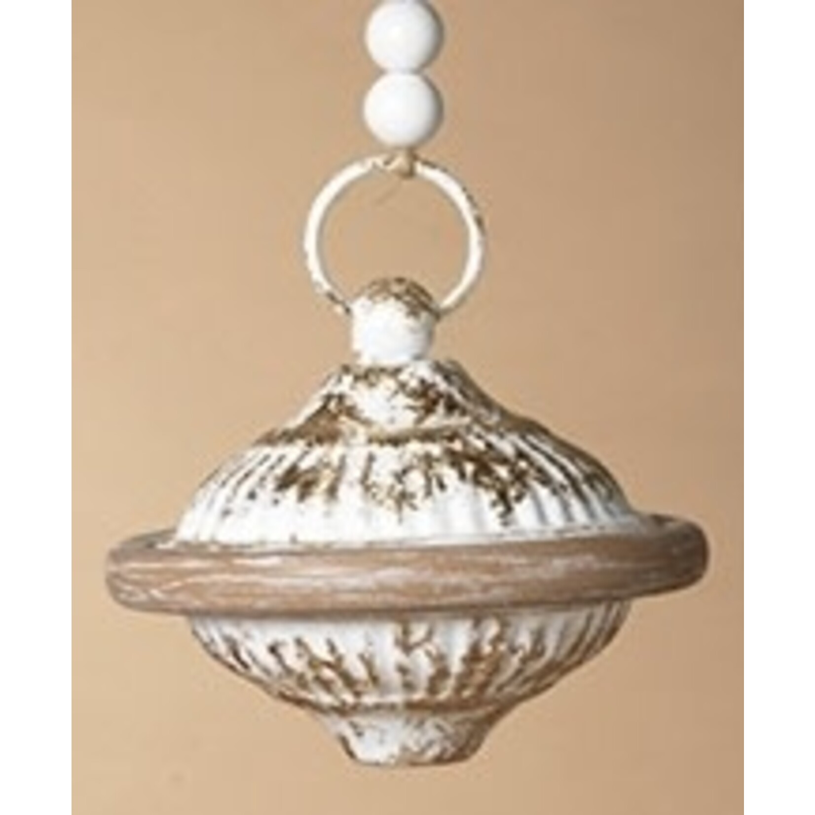 Gerson Metal Bell Ornament White