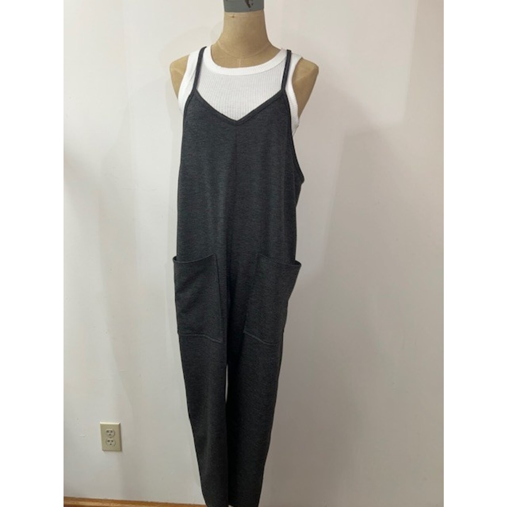 Elloh Elloh French Terry Jogger Fit Overall Jumper Charcoal
