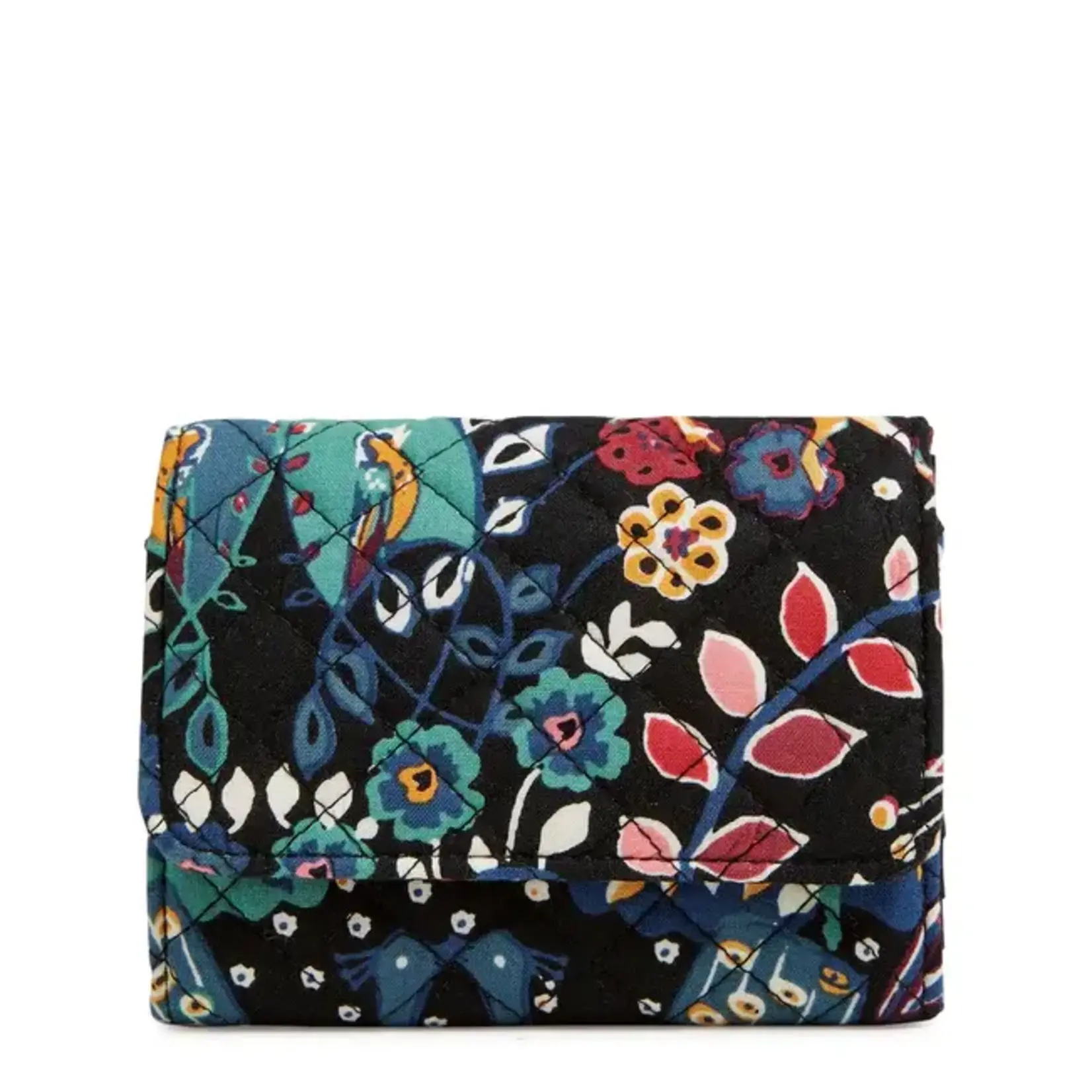 Vera Bradley RFID Riley Compact Wallet Enchantment A Gathering Place