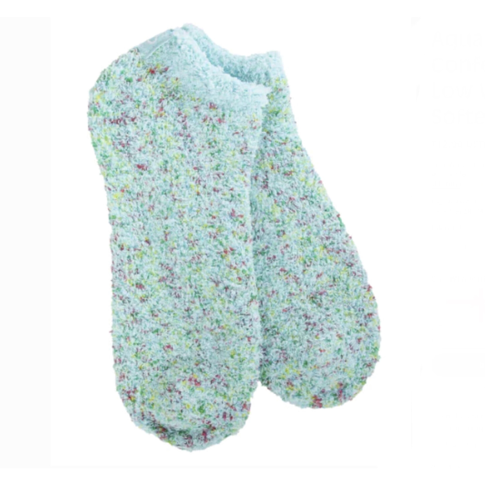 World's Softest World’s Softest Socks Cozy Low Aqua Confetti