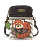 Chala Chala 827 Cellphone Crossbody Red Panda Gray Stripe