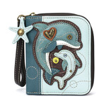 Chala Chala 839 Zip Around Wallet Dolphin Blue