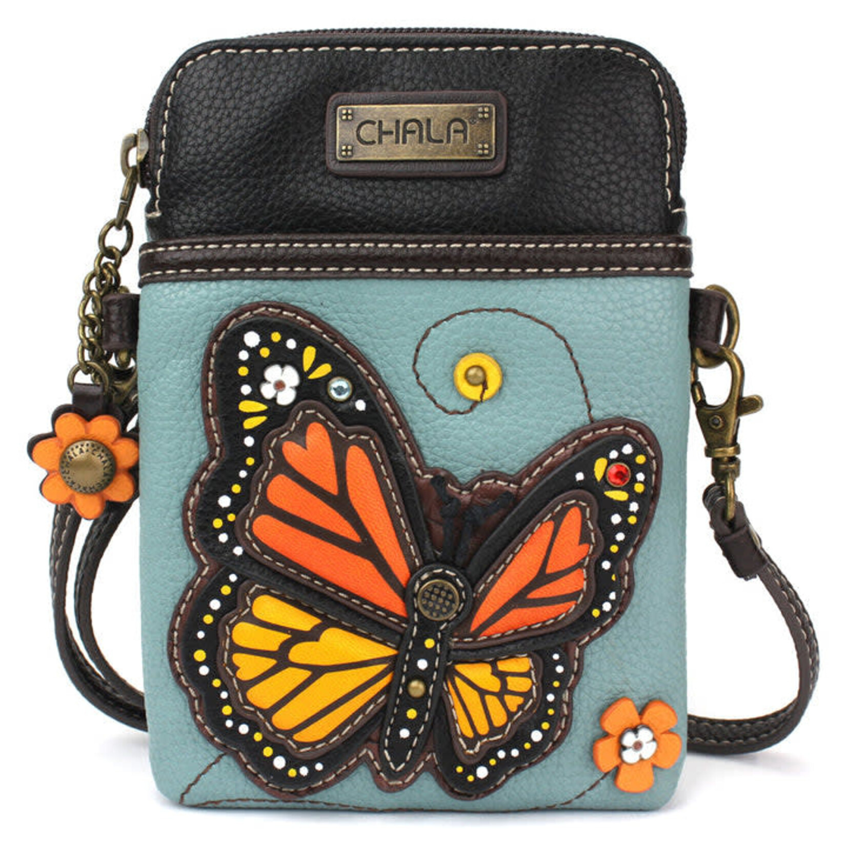 Chala Chala 827 Cellphone Crossbody Monarch Butterfly