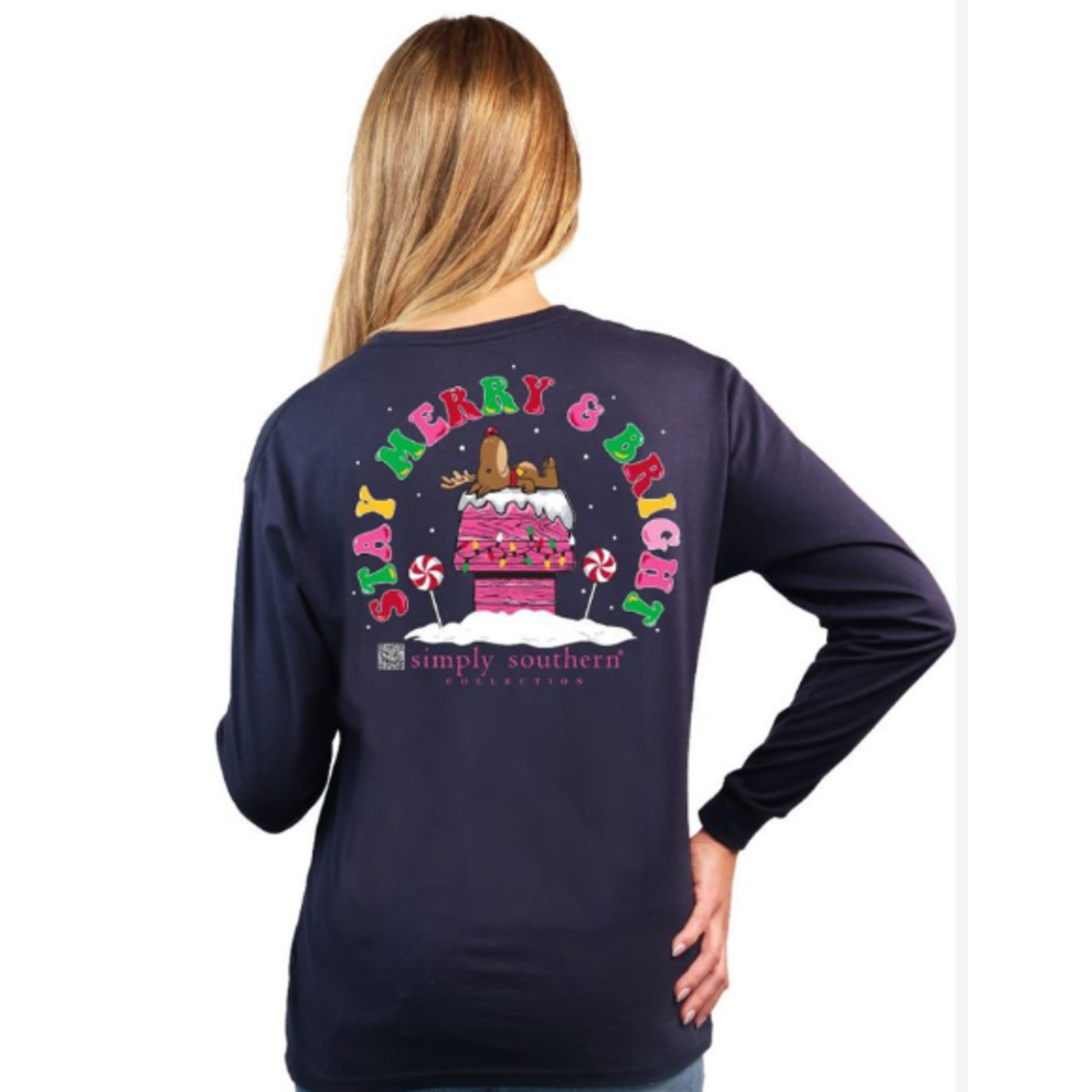 Simply Southern Simply Southern Long Sleeve Deer Navy