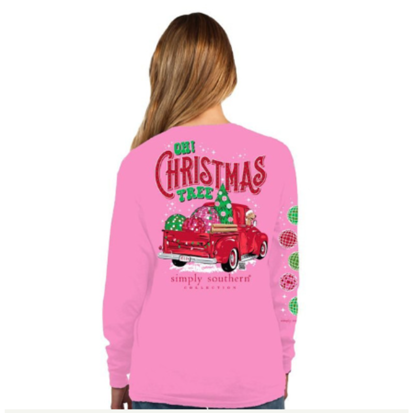 Simply Southern Simply Southern Long Sleeve Xmas Truck Flamingo