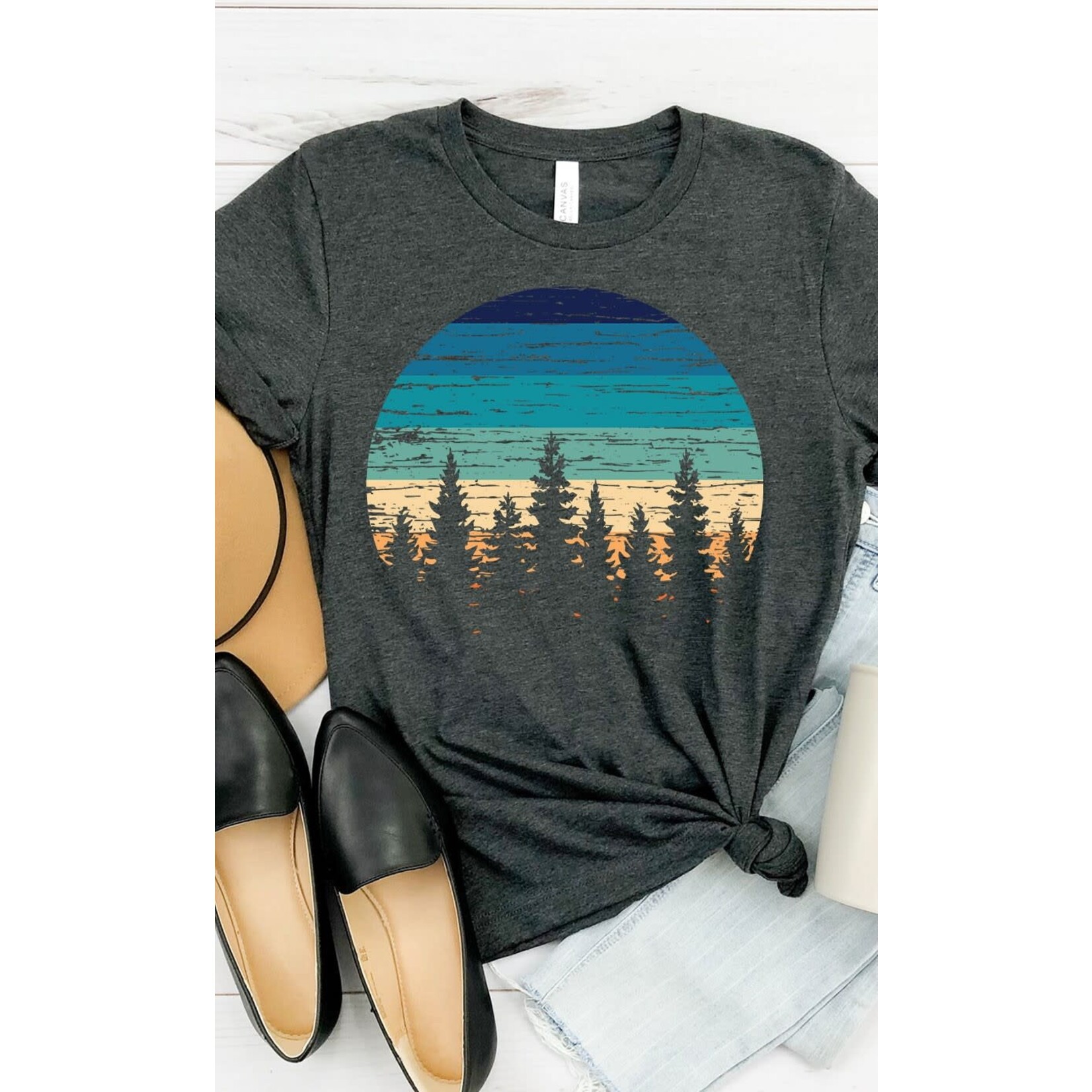 Kissed Apparel Kissed Apparel Retro Pines Gradient T-Shirt