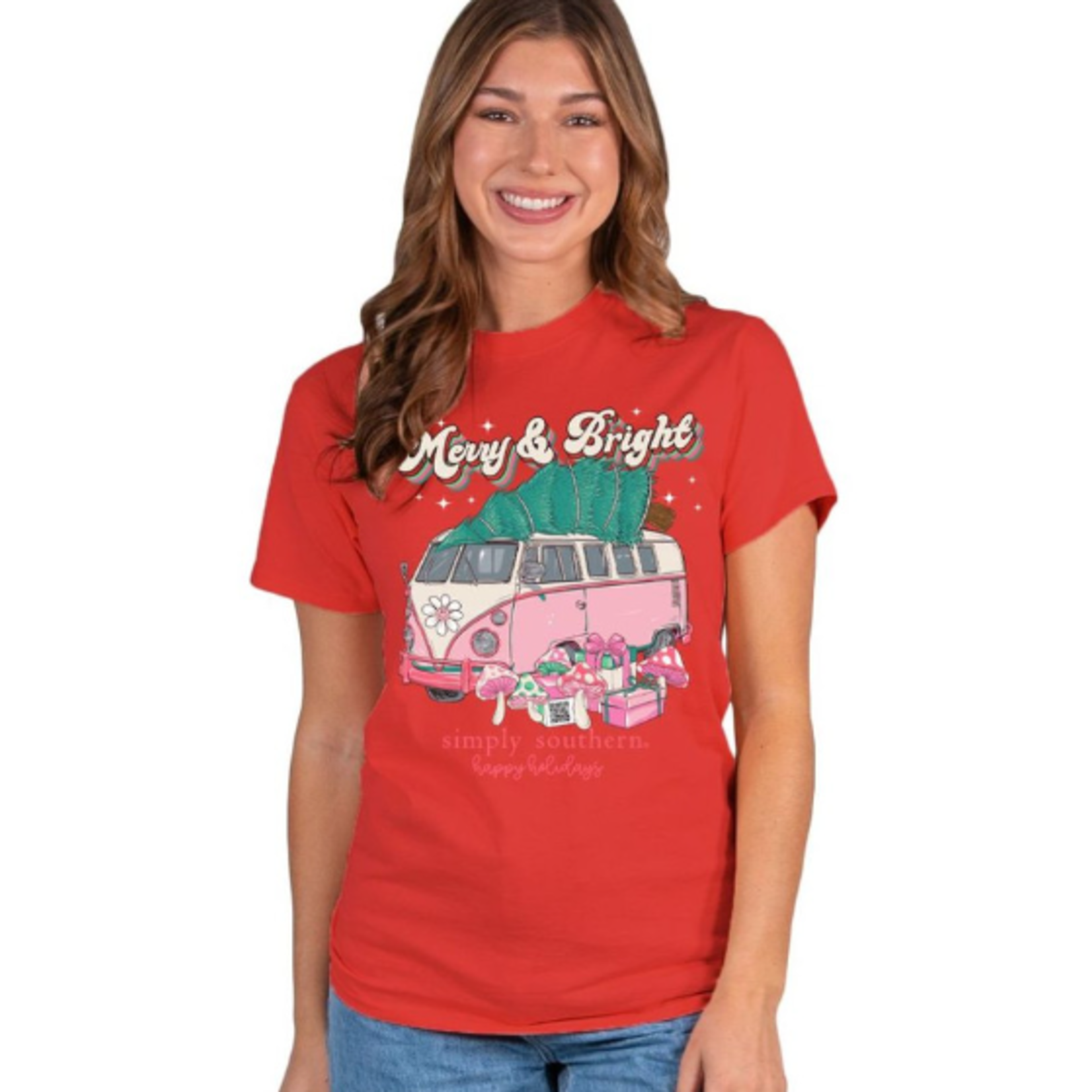 Simply Southern Simply Southern Short Sleeve Bus Tree Red