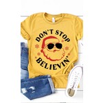 Kissed Apparel Kissed Apparel Don't Stop Believin Santa Graphic Tee