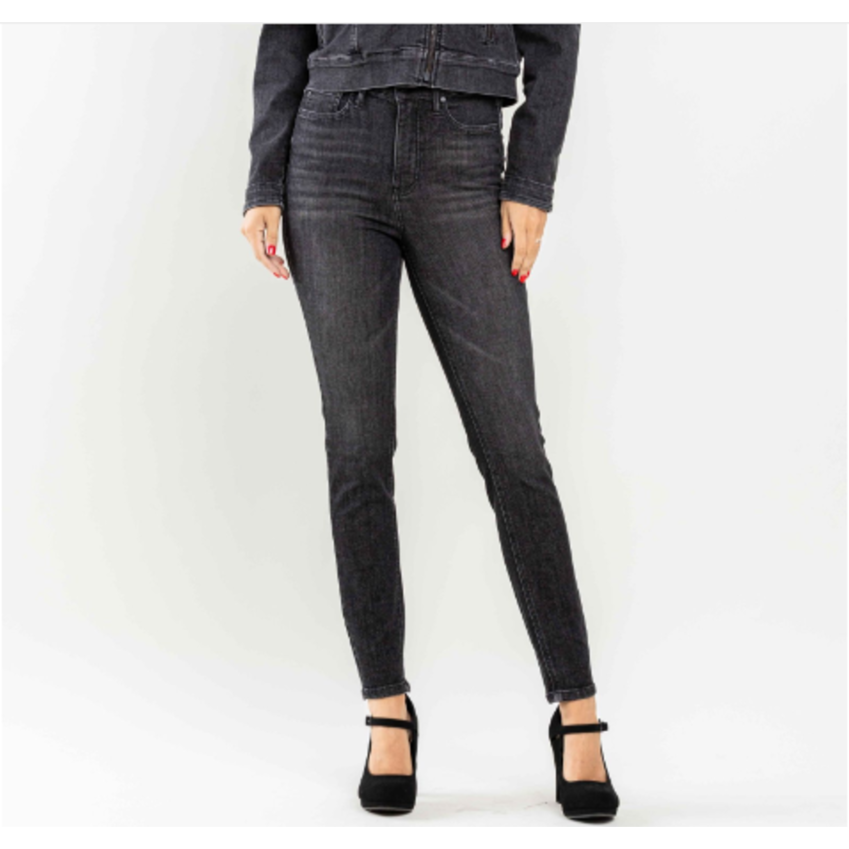 Judy Blue Judy Blue High Waist Tummy Control Black Wash Skinny 88753