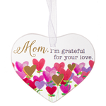 Ganz Glass Heart Mom Ornament