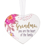 Ganz Glass Heart Grandma Ornament