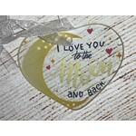 Ganz Glass Heart I Love You to the Moon & Back Ornament