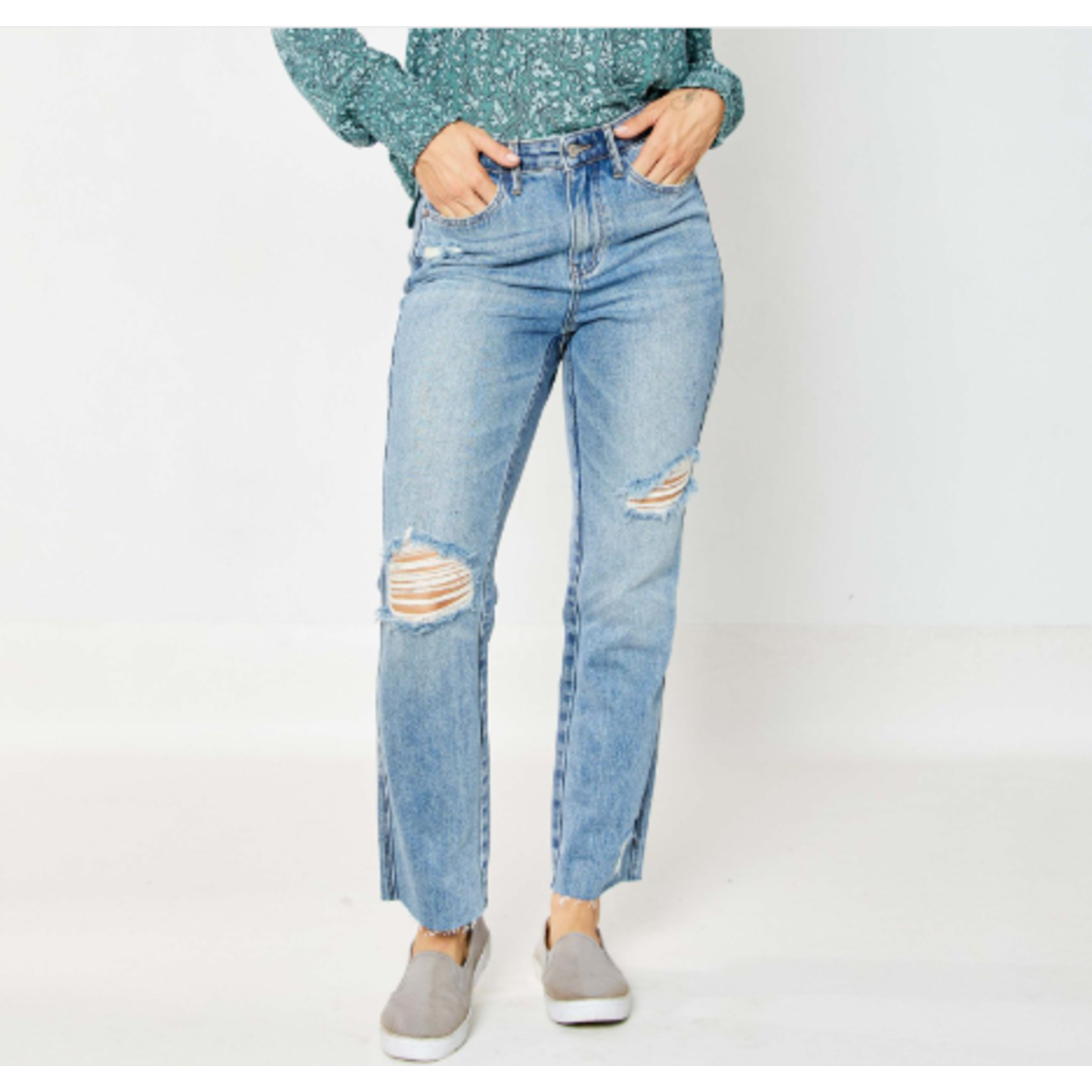 Judy Blue Judy Blue High Waist Rigid Magic Destroy Straight 88736