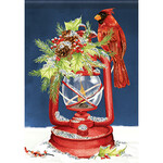 Carson Holiday Lantern Glittertrends Garden Flag