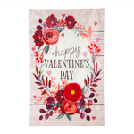 Evergreen Floral Happy Valentine’s Day Standard House Flag