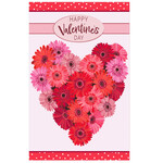 Evergreen Floral Valentine’s Heart Applique’ Garden Flag