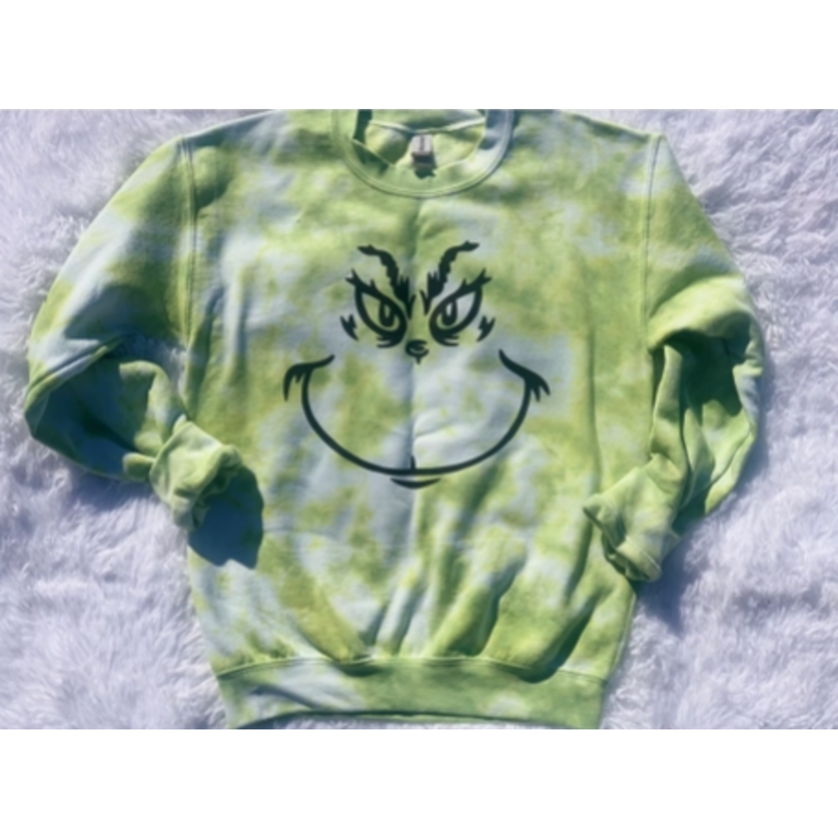 Southern Backroad Tees Southern Backroad Tees Tie Dyed Grinch Face Crewneck