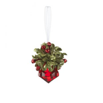 Ganz Kissing Krystals Teeny Mistletoe Jewel Ornament Red