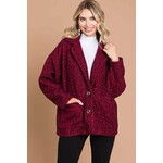 Culture Code Culture Code 2 Button Single Jacket Cherry Red Black
