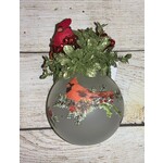 Ganz Kissing Krystal Glass Cardinal Ornament