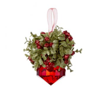 Ganz Kissing Krystal Red Jewel Mistletoe Ornament Diamond Style 4