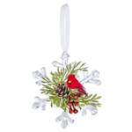 Ganz Kissing Krystal Cardinal Snowflake Ornament