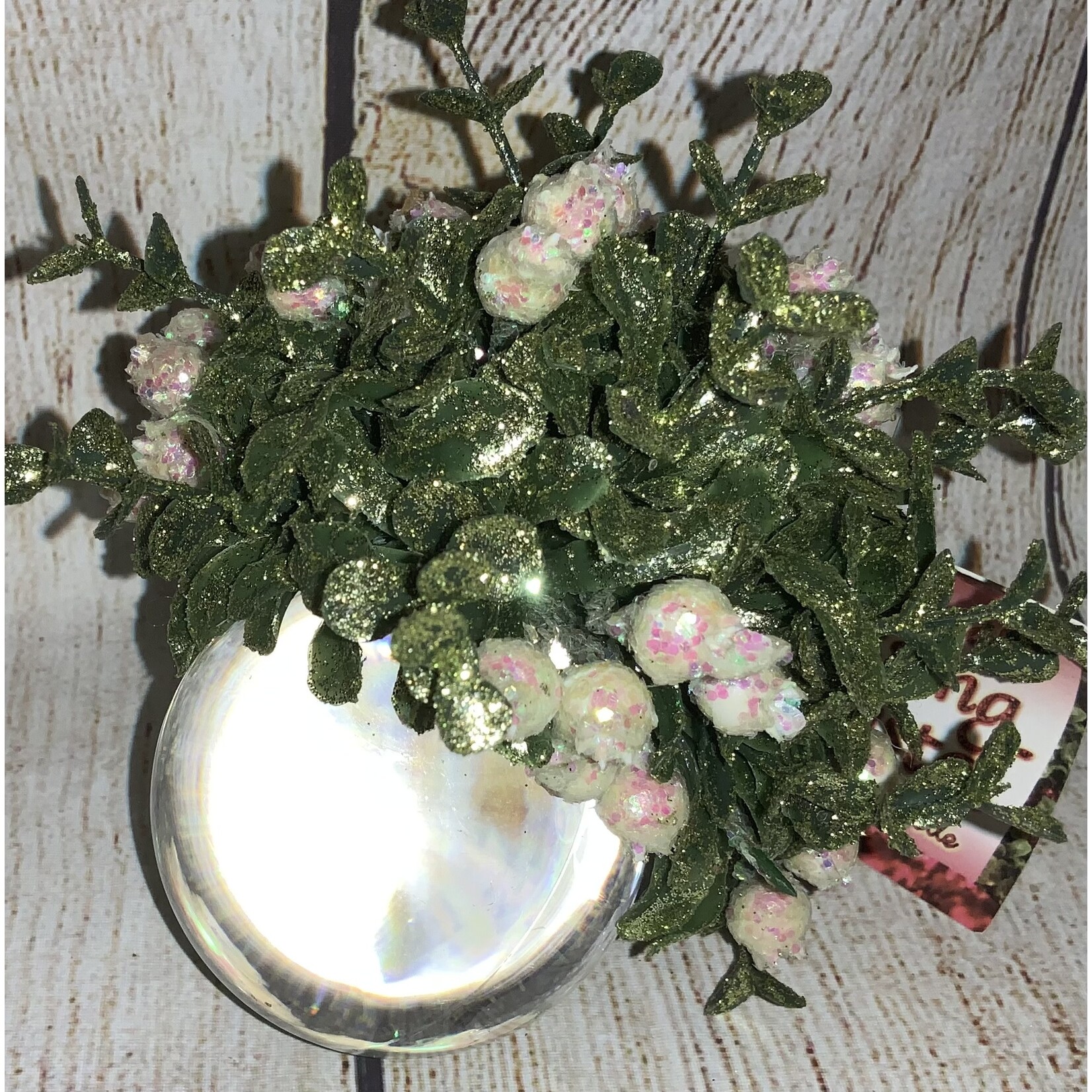 Ganz Kissing Krystal Mistletoe Ornament Ball