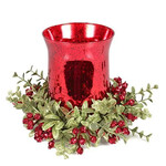 Ganz Kissing Krystal Mistletoe Candle Holder Set