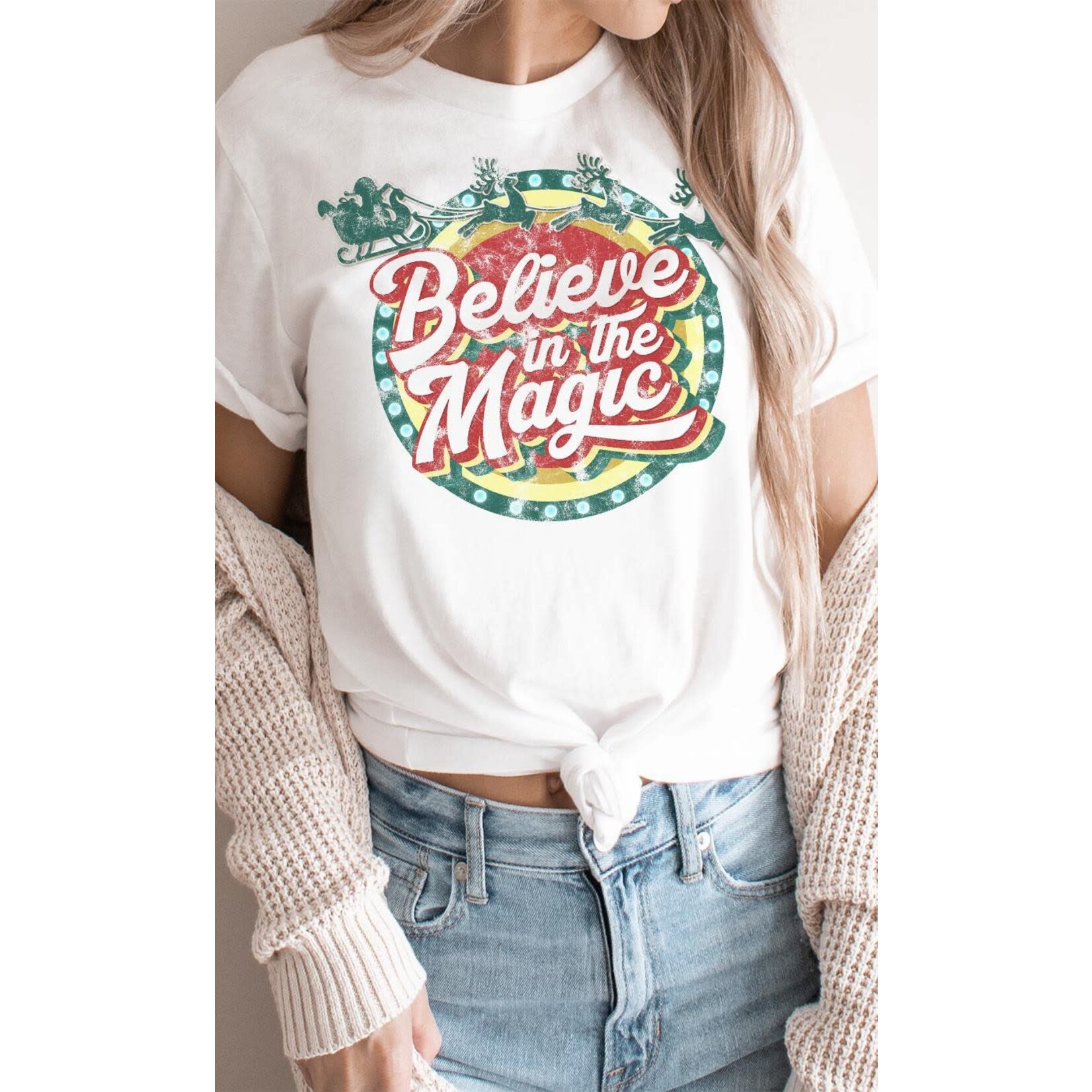 Kissed Apparel Kissed Apparel Believe in the Magic T-Shirt Citron