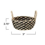 Creative Co-op Hand Woven Sea Grass Basket Small