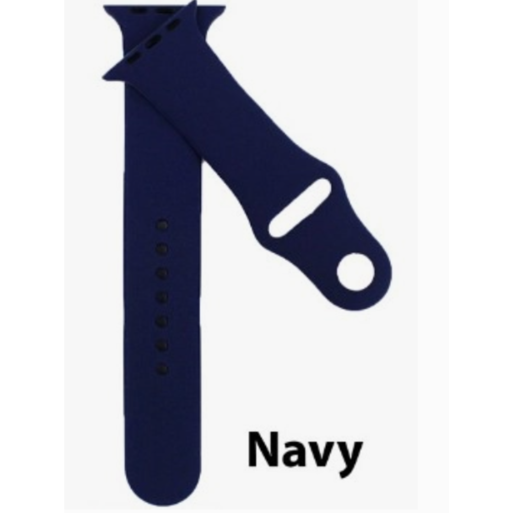 ShopTrendsNow Silicone Apple Watch Band #13 Navy 42/44/45mm