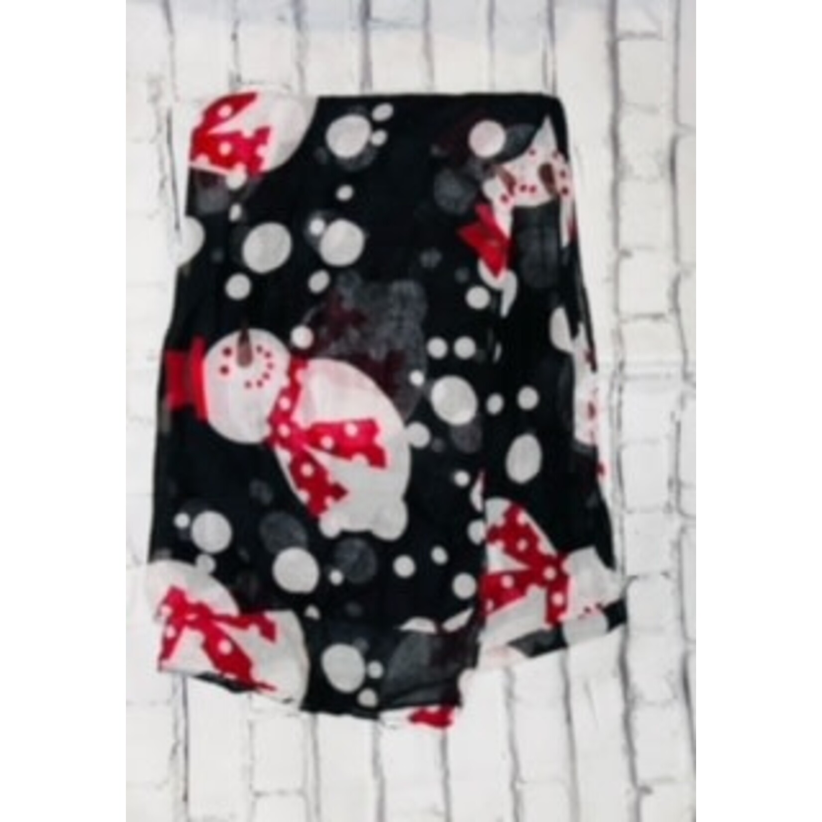 AGP Holiday Scarf Black / Red Snowman