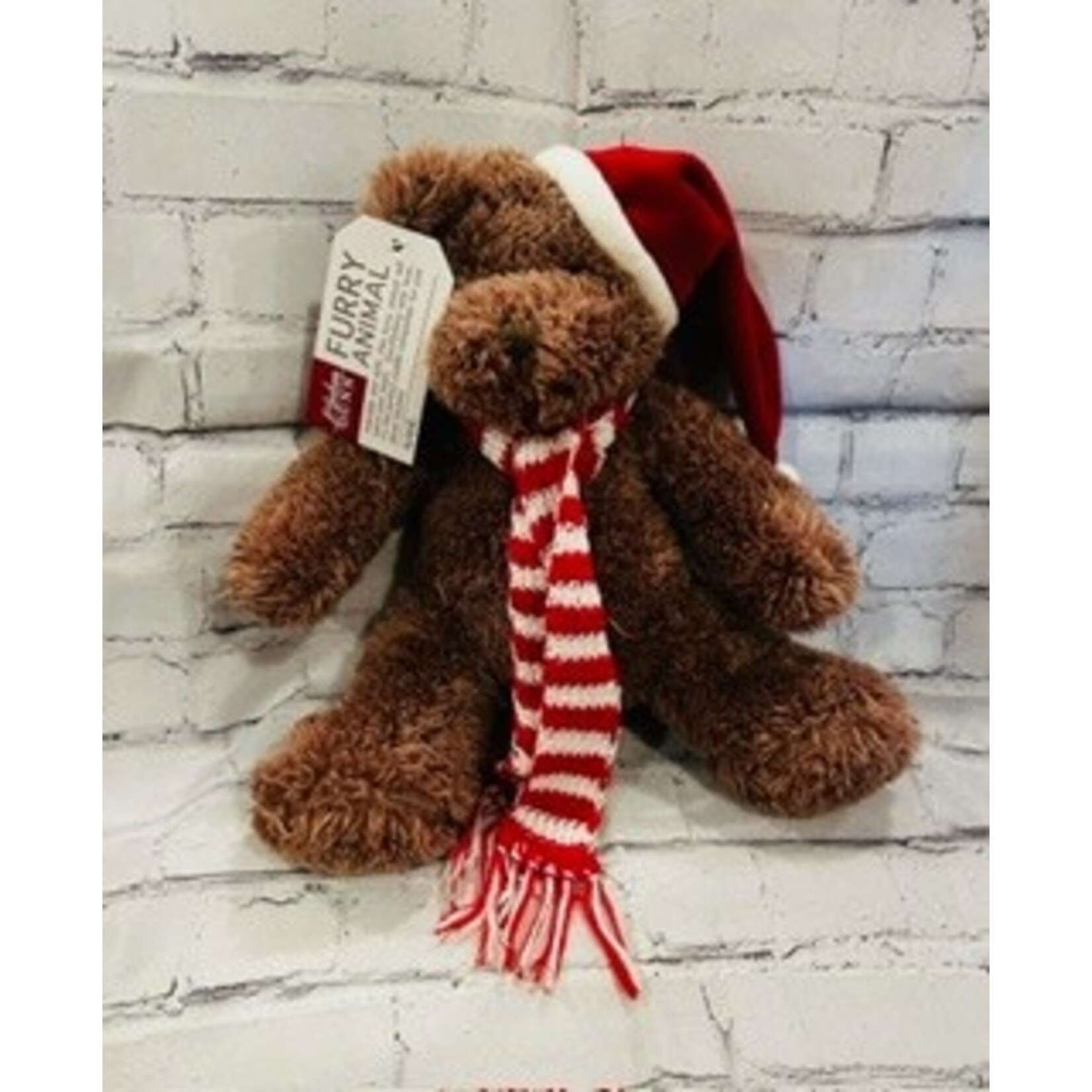P. Graham Dunn Furry Animal Christmas Teddy Bear