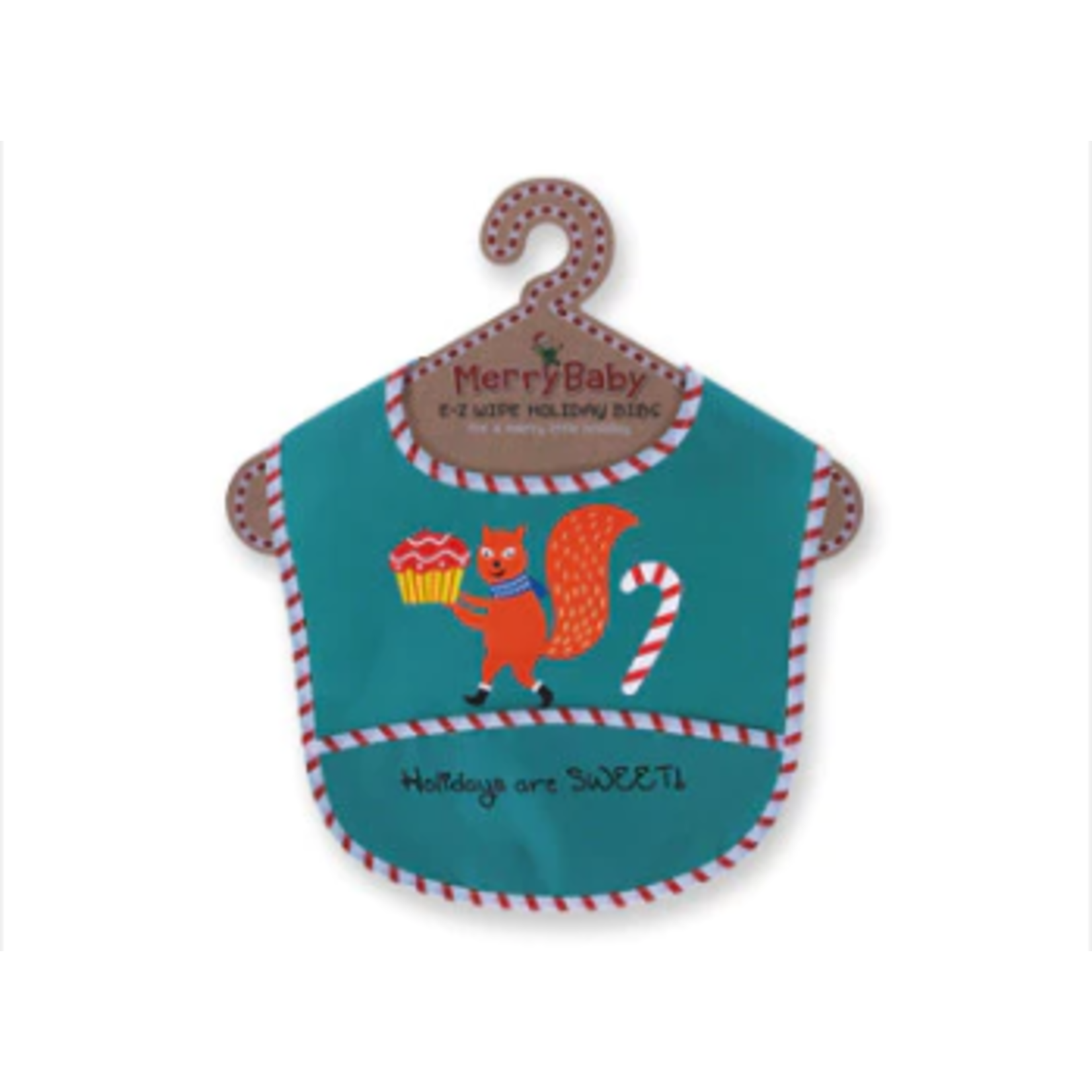 DM Merchandise Merry Baby E-Z Wipe Holiday Bibs Holidays are Sweet