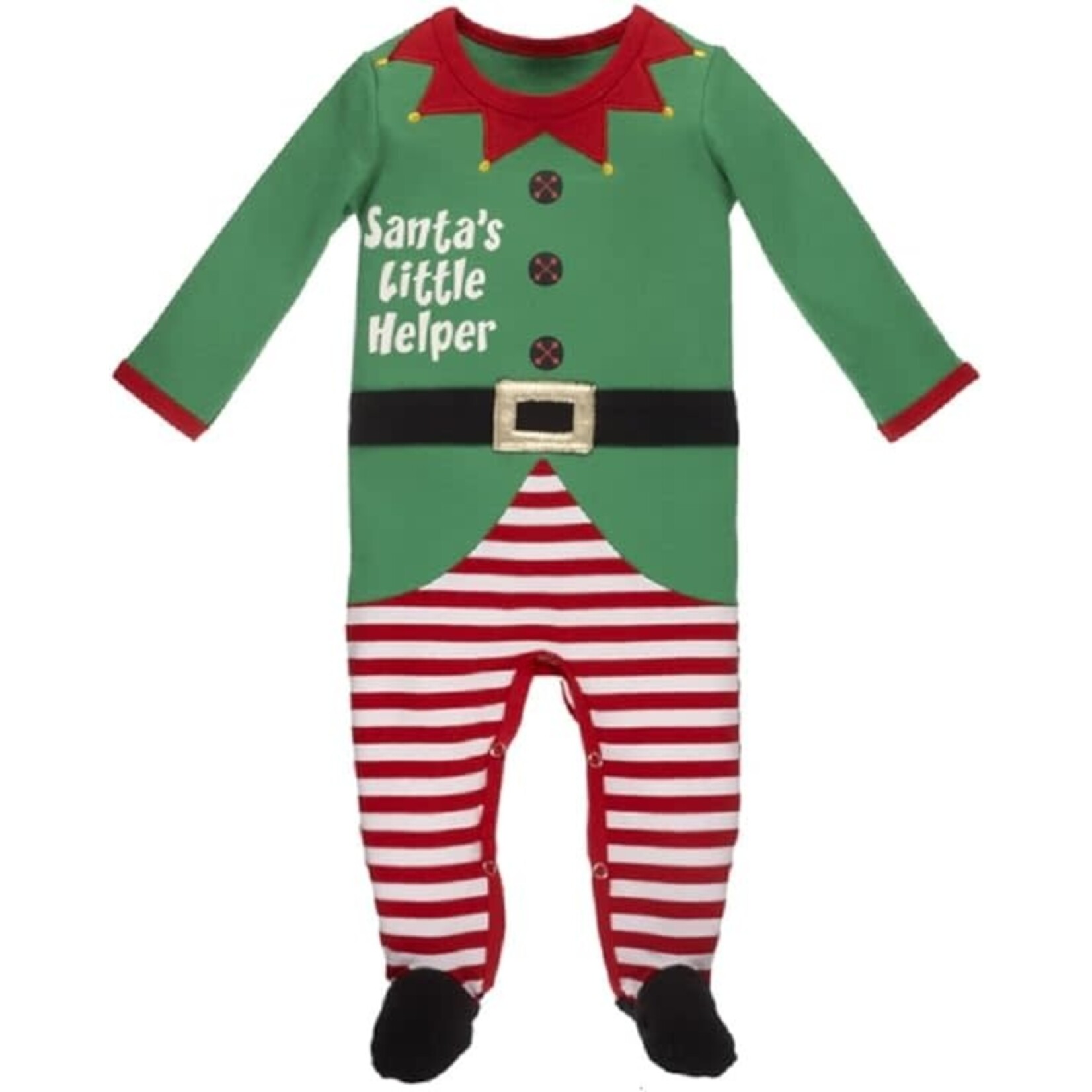 Ganz Ganz Baby Santa’s Little Helper Footed Elf Romper 3-9 Months