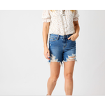 Judy Blue Judy Blue Mid Rise Destroy Fray Hem Shorts 15280