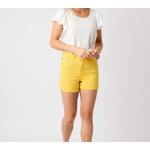 Judy Blue Judy Blue HW Tummy Control Garment Dyed Shorts Yellow 150284