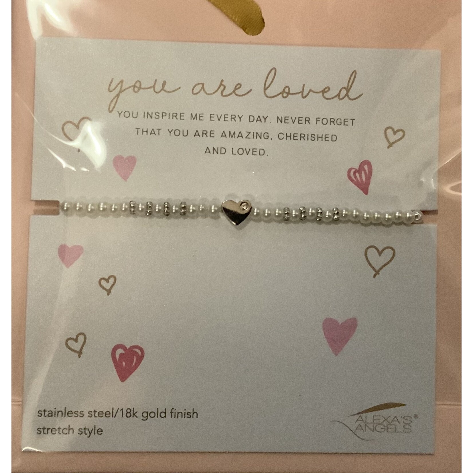Alexa’s Angels Alexa’s Angels You Are Loved Silver Heart Bracelet