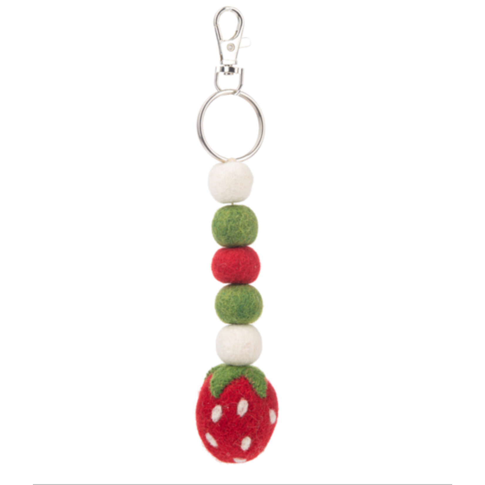 Ganz Ganz Wool Whimsy Key Fob Strawberry