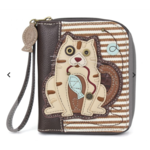 Chala Chala 839 Zip Around Wallet Cat Brown