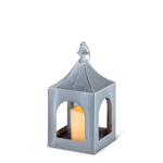 Everlasting Glow Grey Metal Lantern