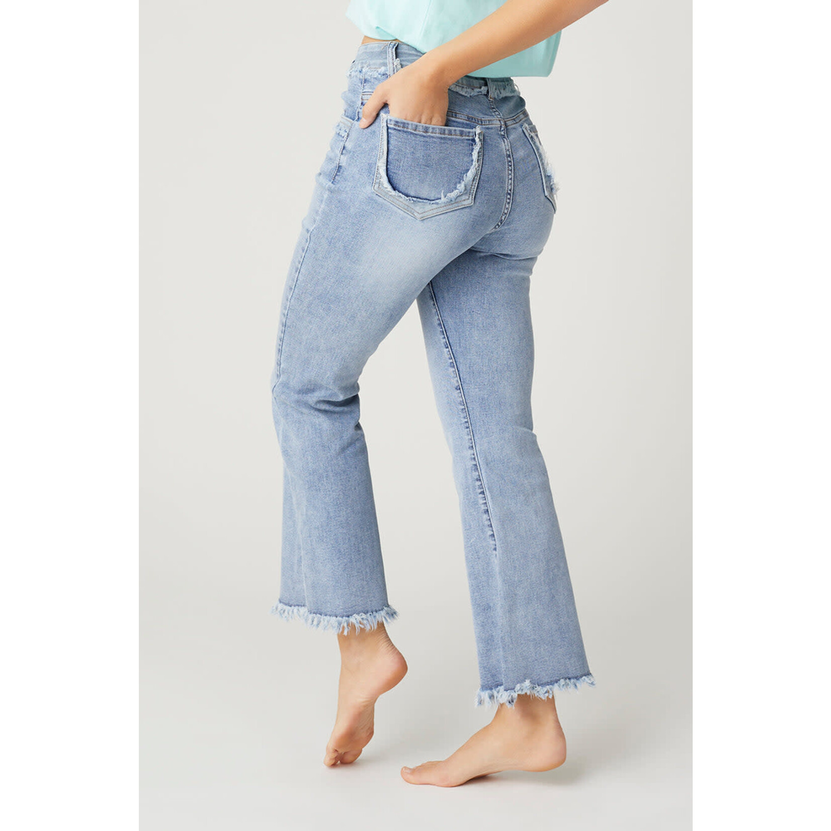 Coco + Carmen Coco+Carmen Everstretch Ankle Jeans w/Fringe Detail