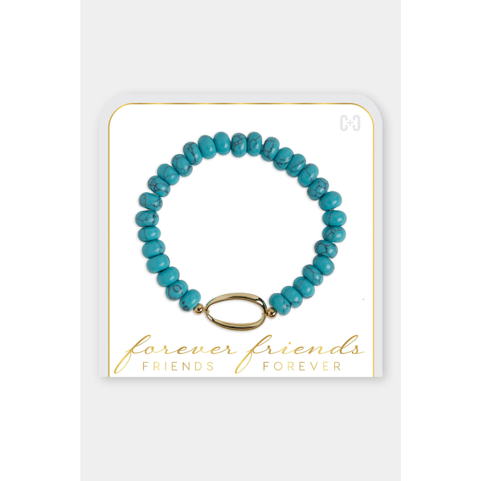 Coco + Carmen Coco+Carmen Forever Friends Stretch Bracelet Turquoise