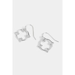 Whispers Whispers Pointed Circle Earrings Silver WN004772