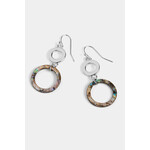 Whispers Whispers Abalone Double Circle Dangle Earrings WN004792