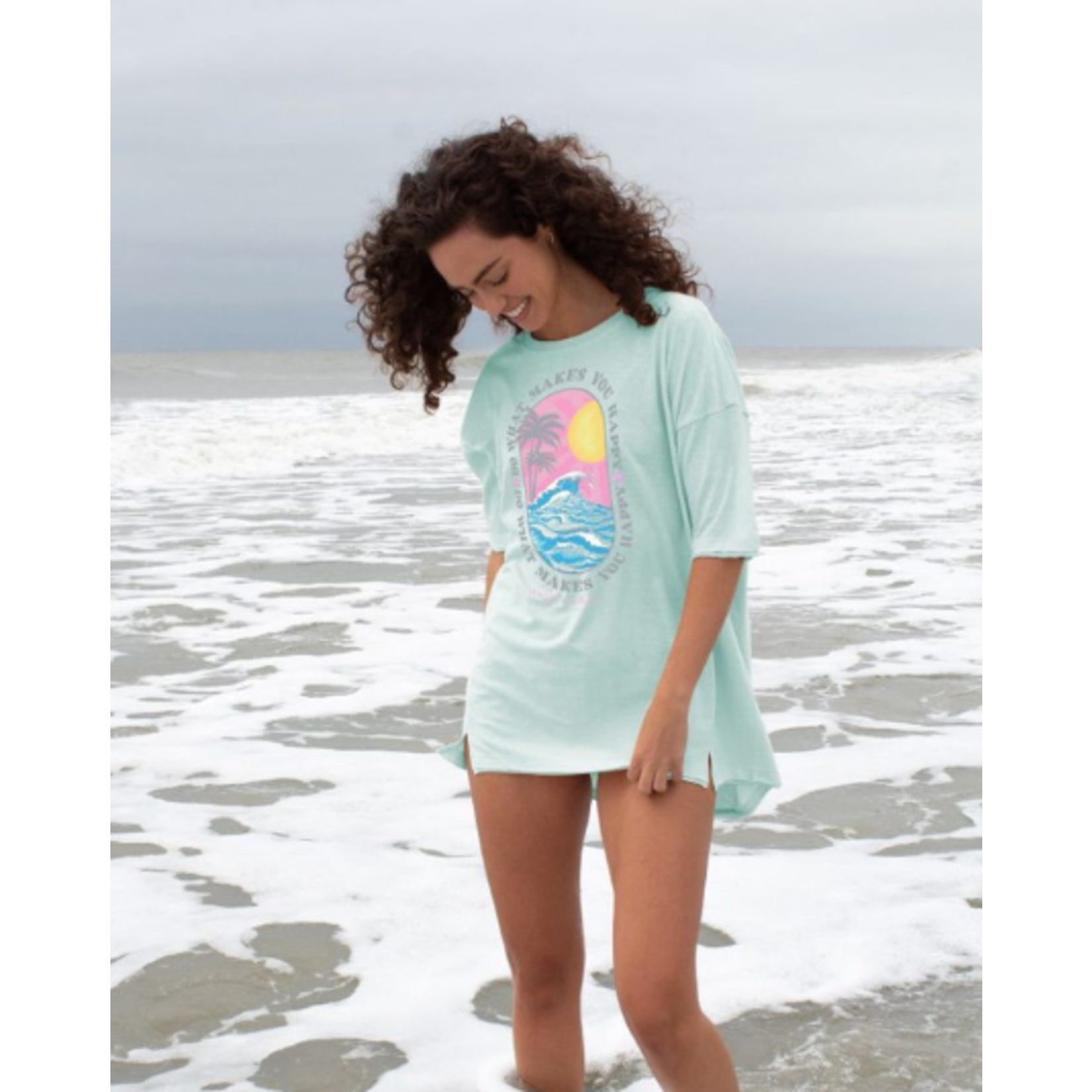 Simply Southern Simply Southern Boxy Short Sleeve Happy Splash M/L