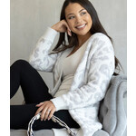 Jen & Co Jen & Co Nera Cardigan Leopard Light Grey S/M