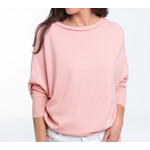 Elsie & Zoey Elsie & Zoey Halsey Relaxed Poncho Sweater Pink Salt