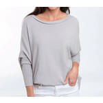 Elsie & Zoey Elsie & Zoey Halsey Relaxed Poncho Sweater Stone